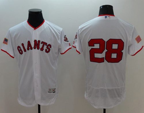 Giants #28 Buster Posey White Fashion Stars & Stripes Flexbase Authentic Stitched MLB jerseys